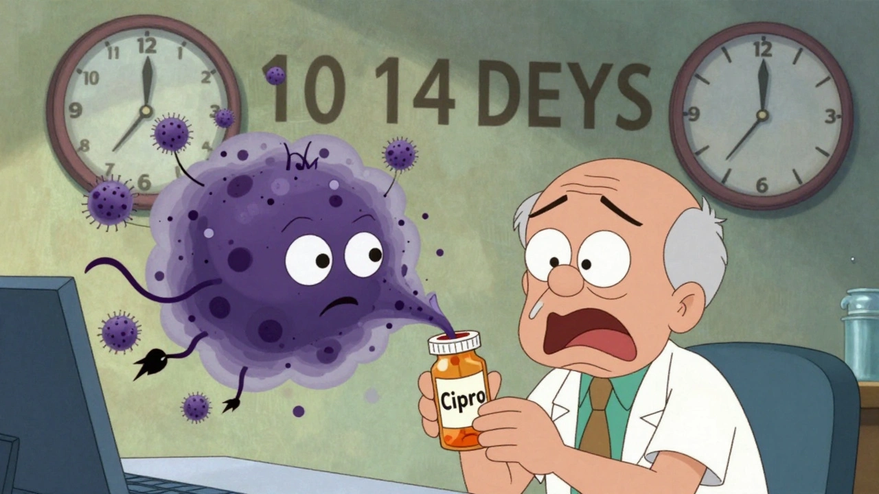 Elderly patient alarmed as C. diff spores multiply from a prescription bottle