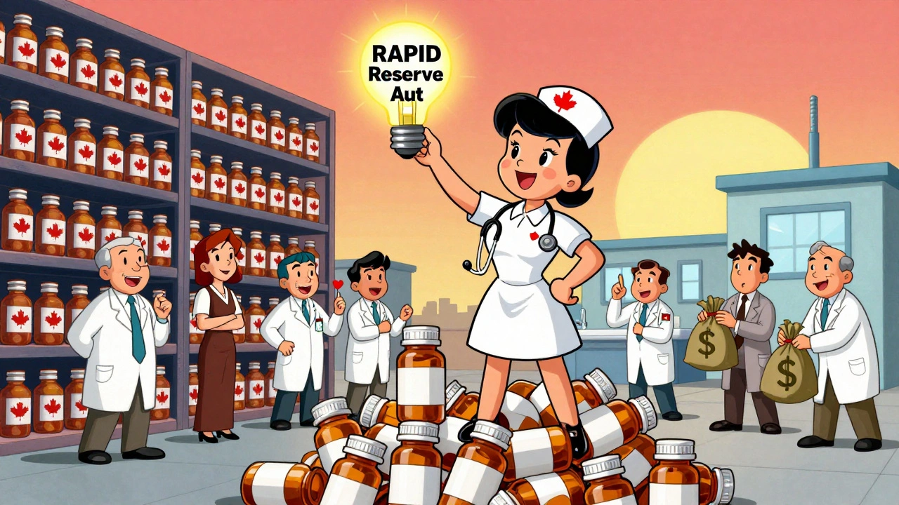 Nurse advocating for drug stockpile as U.S. hospitals scramble in cartoon style